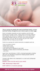 Register for the Donor Conception Group